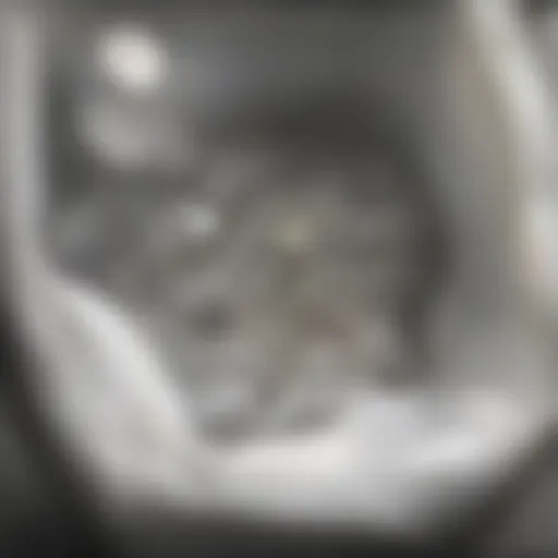 A close-up view of a clogged toilet showing water and debris.