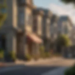 Charming street view in an affordable San Francisco neighborhood