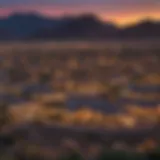 Stunning view of Ahwatukee Foothills homes at sunset