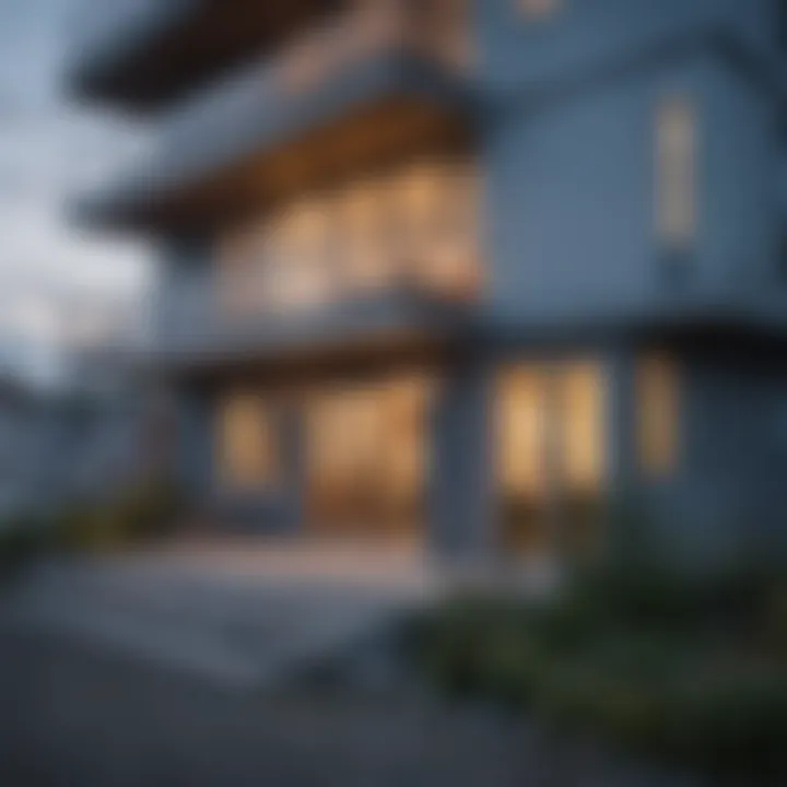 Modern architecture of Alki Beach apartment buildings