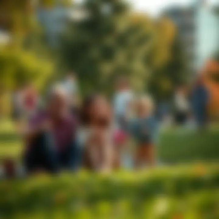 Families enjoying a day in a Seattle park, highlighting community life