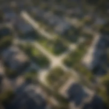 Aerial view of Balboa Community showcasing the layout and greenery