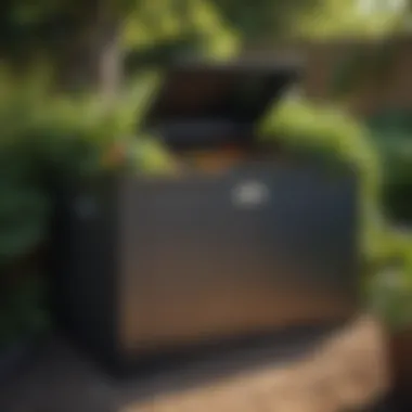 Space-Saving Outdoor Compost Bin Compact outdoor compost bin in small garden
