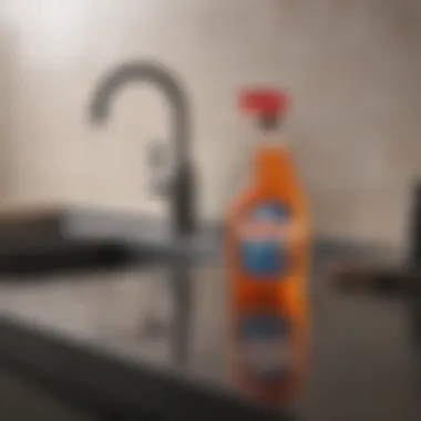 A visually appealing layout of different drain cleaner products on a countertop.