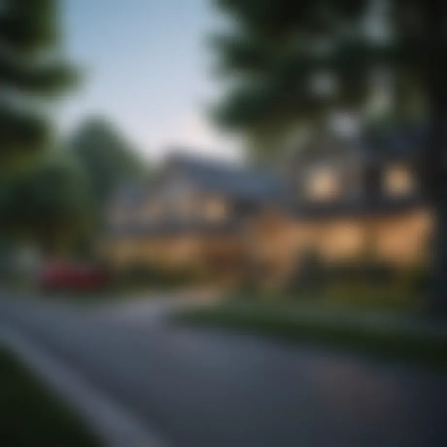 Charming suburban neighborhood with lush greenery