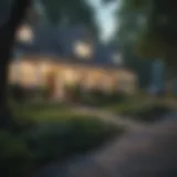 Charming suburban neighborhood with lush greenery