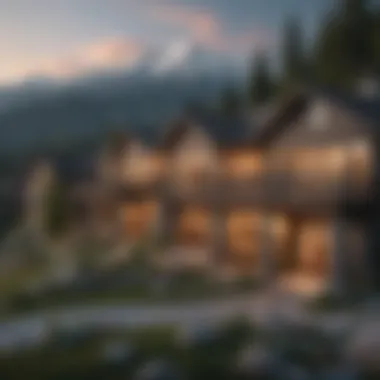 Residential Area with Stunning Mountain Views Mountain range visible from a serene residential area