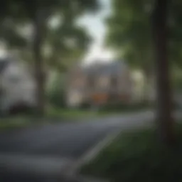 Beautiful suburban landscape of a Philadelphia neighborhood
