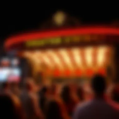 Captivating Performance in the Theater District A vibrant theater production in the heart of the Theater District