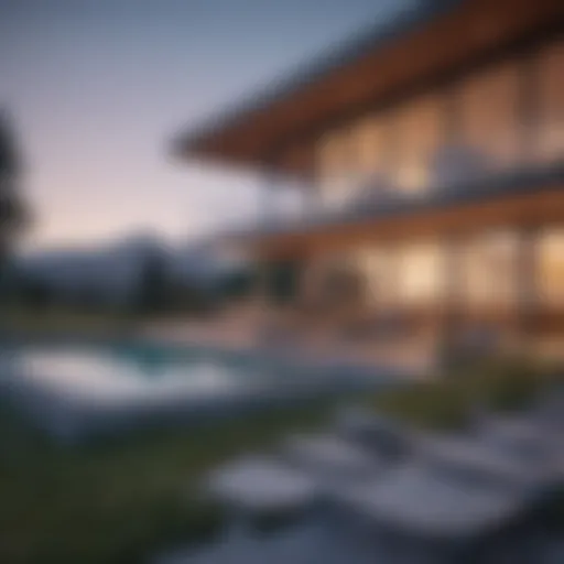 A scenic view of a modern home showcasing potential cash purchases