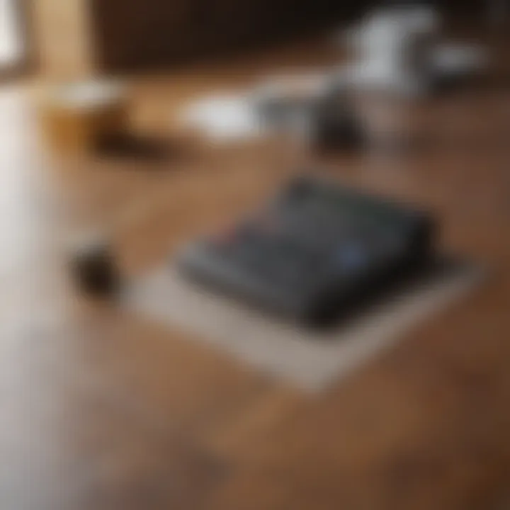 Calculator with flooring samples