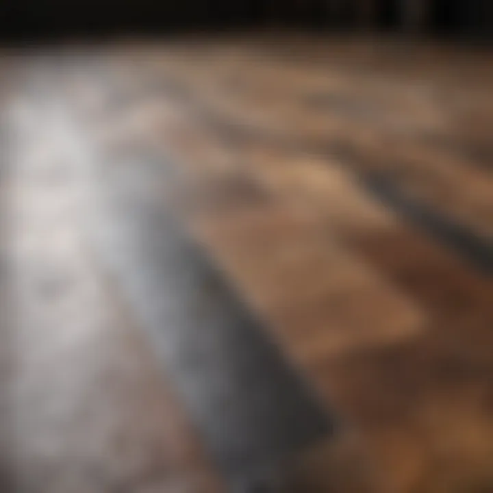 Different types of flooring materials displayed