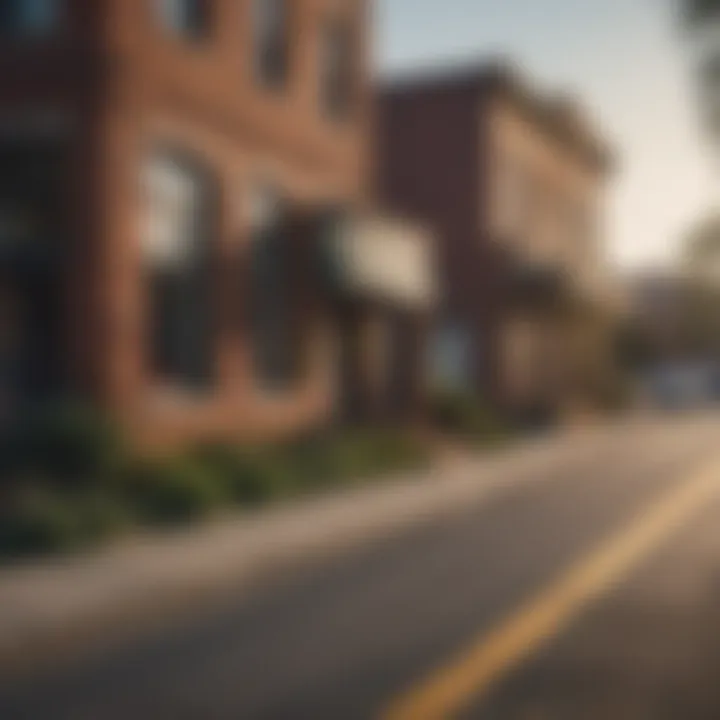 A vibrant street scene in Centennial Hill reflecting local culture