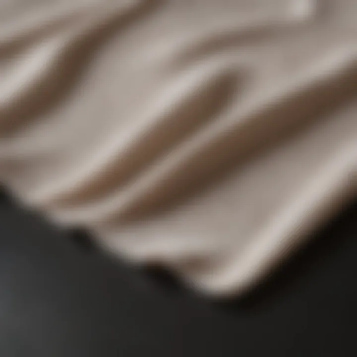 Close-up view of a microfiber cloth on a flat screen