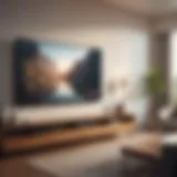 Pristine flat screen television with a clear display