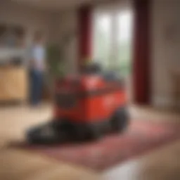 Rug Doctor cleaning machine in action