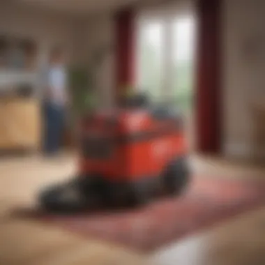 Rug Doctor in Action Rug Doctor cleaning machine in action