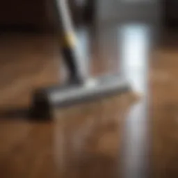 A variety of cleaning tools for hardwood floors