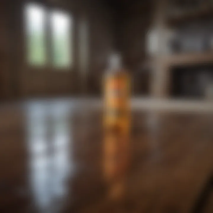 Selection of natural cleaning agents suitable for wood