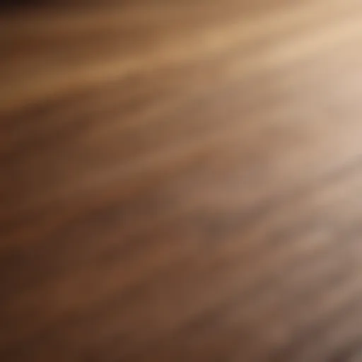 Polished wooden surface showcasing the beauty of clean wood