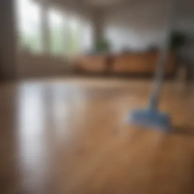 Sustainable Cleaning Solutions Eco-friendly cleaning supplies arranged for oak floor maintenance