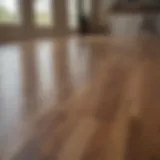 Shining laminate floor after cleaning