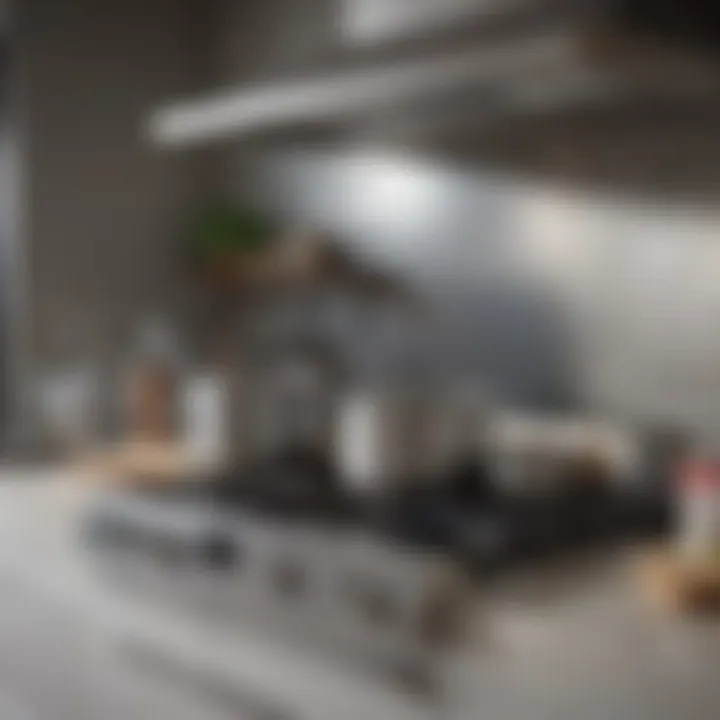 Vintage-style stainless steel appliances arranged in a modern kitchen