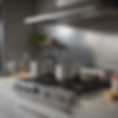 Stylish Stainless Steel Arrangement Vintage-style stainless steel appliances arranged in a modern kitchen