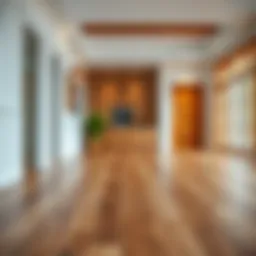 Pristine wood laminate flooring showcasing its glossy finish