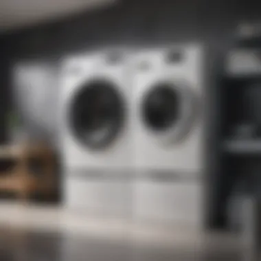 An efficient washing machine in a modern laundry setup