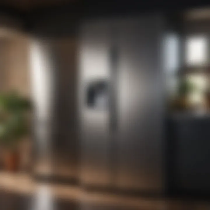 Before and after comparison of stainless steel refrigerator