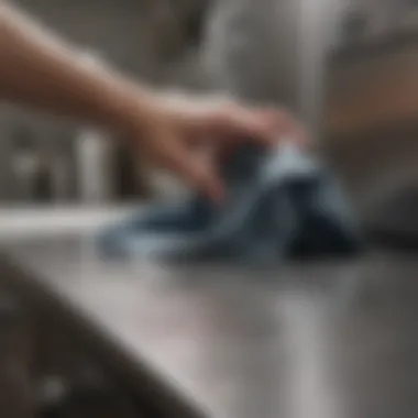 Microfiber Cloth: The Key to Smudge-Free Surfaces A person using a microfiber cloth on a stainless steel surface