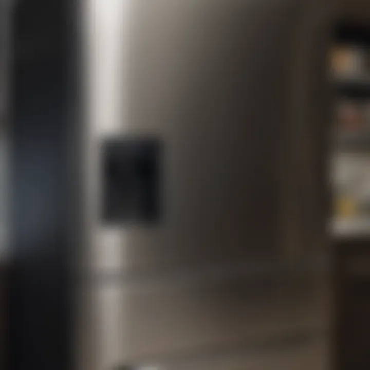 Spotless stainless steel refrigerator reflecting light