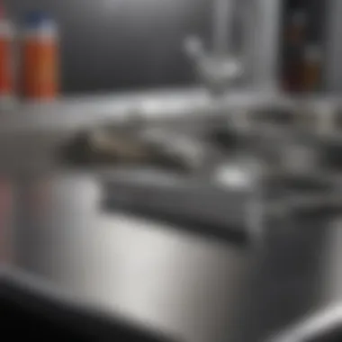 Essential Cleaning Tools for Stainless Steel Maintenance Close-up of cleaning tools and solutions for stainless steel