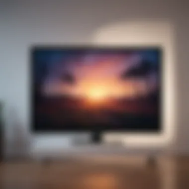 Vibrant and Clear TV Screen A TV screen displaying vibrant colors and clear image quality