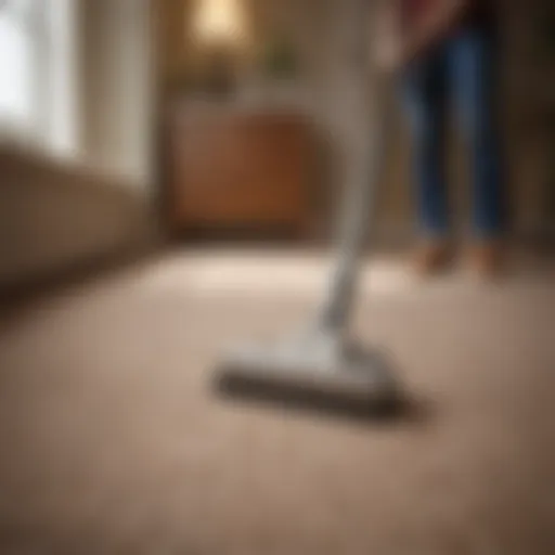 Various types of carpet cleaners arranged for selection