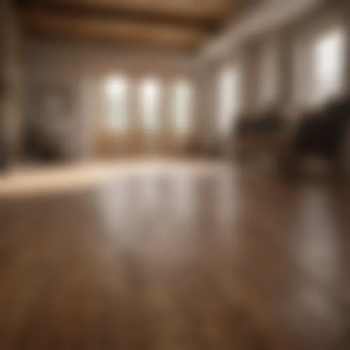 Before and after comparison of wooden floor cleaning