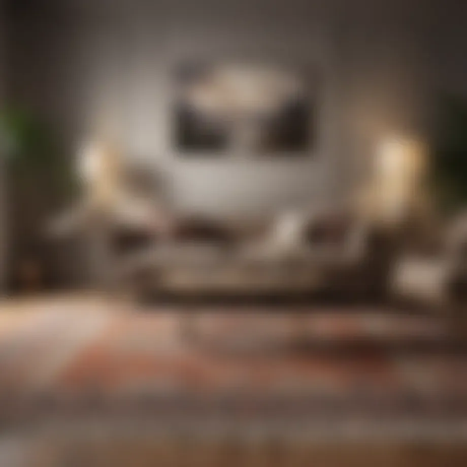 Elegant living room rug before cleaning