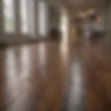 Before and after image showing laminate floor maintenance