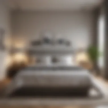 Calm and Inviting Bedroom Space A serene bedroom with a perfectly made bed and decluttered space