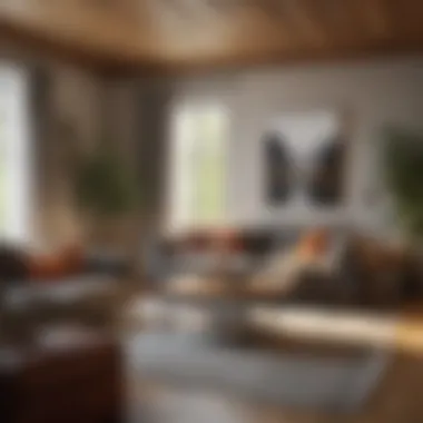 Pristine Living Room Environment A well-maintained living room showcasing tidy furniture and decor