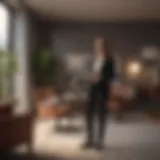 Professional apartment manager conducting an interview