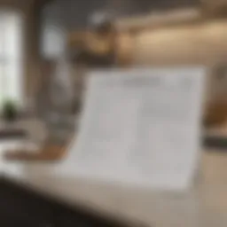 Detailed cleaning checklist laid out on a kitchen counter