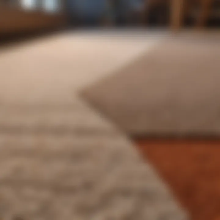 Before and after comparison of carpet cleaning