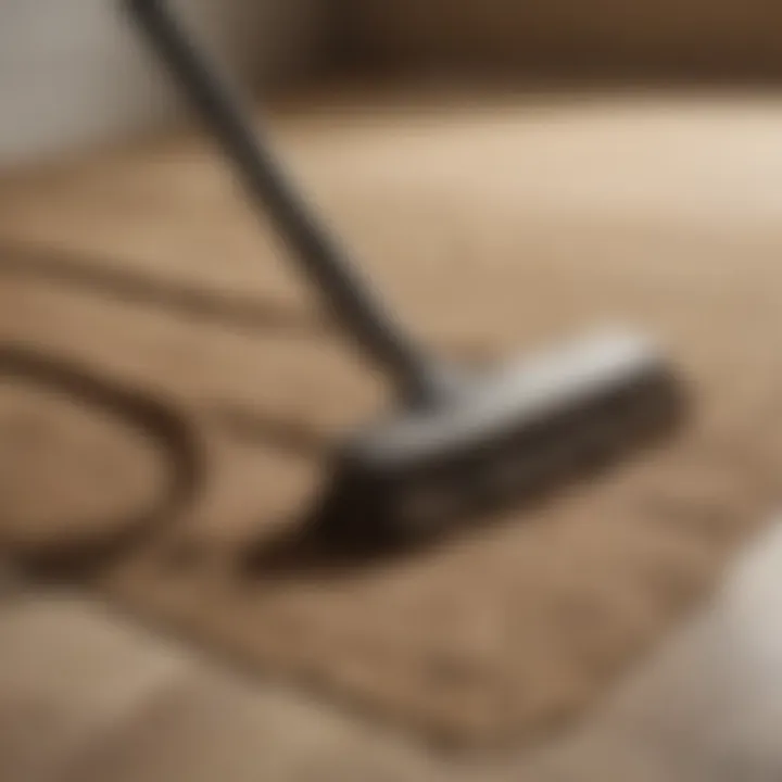 Essential cleaning tools for maintaining jute rugs displayed neatly