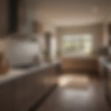 Equipped Kitchen in Del Mar Apartments Functional kitchen layout in a Del Mar apartment with high-end appliances