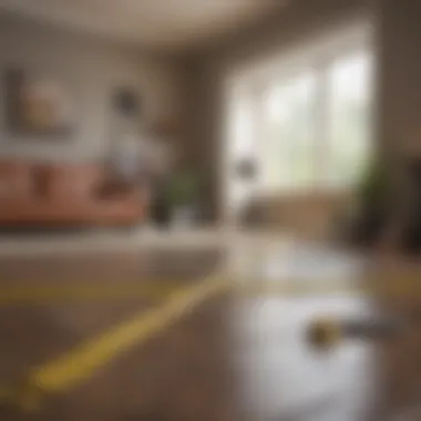 Precision in Measuring Your Living Space A measuring tape stretched across a room's dimensions