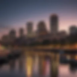 A picturesque view of Boston's skyline at dusk, showcasing architectural diversity.