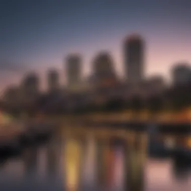 A picturesque view of Boston's skyline at dusk, showcasing architectural diversity.