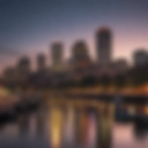 A picturesque view of Boston's skyline at dusk, showcasing architectural diversity.
